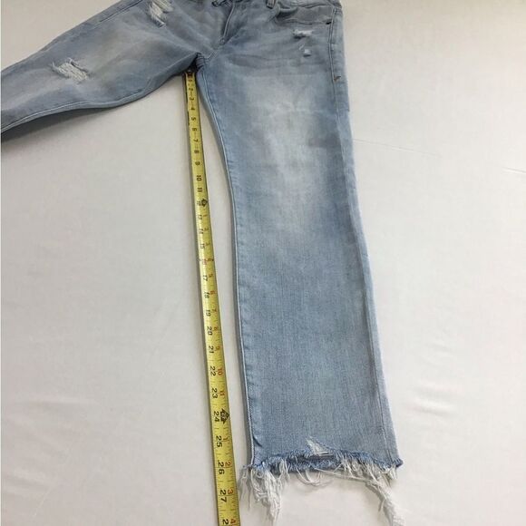 Frame Denim Alemany Skinny Leg Distressed Raw Hem Jeans Size 28 - Picture 10 of 10